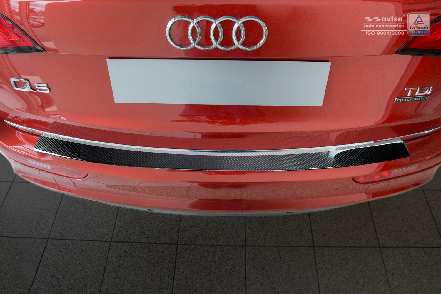 protector de parachoques trasero AUDI Q5 negro
