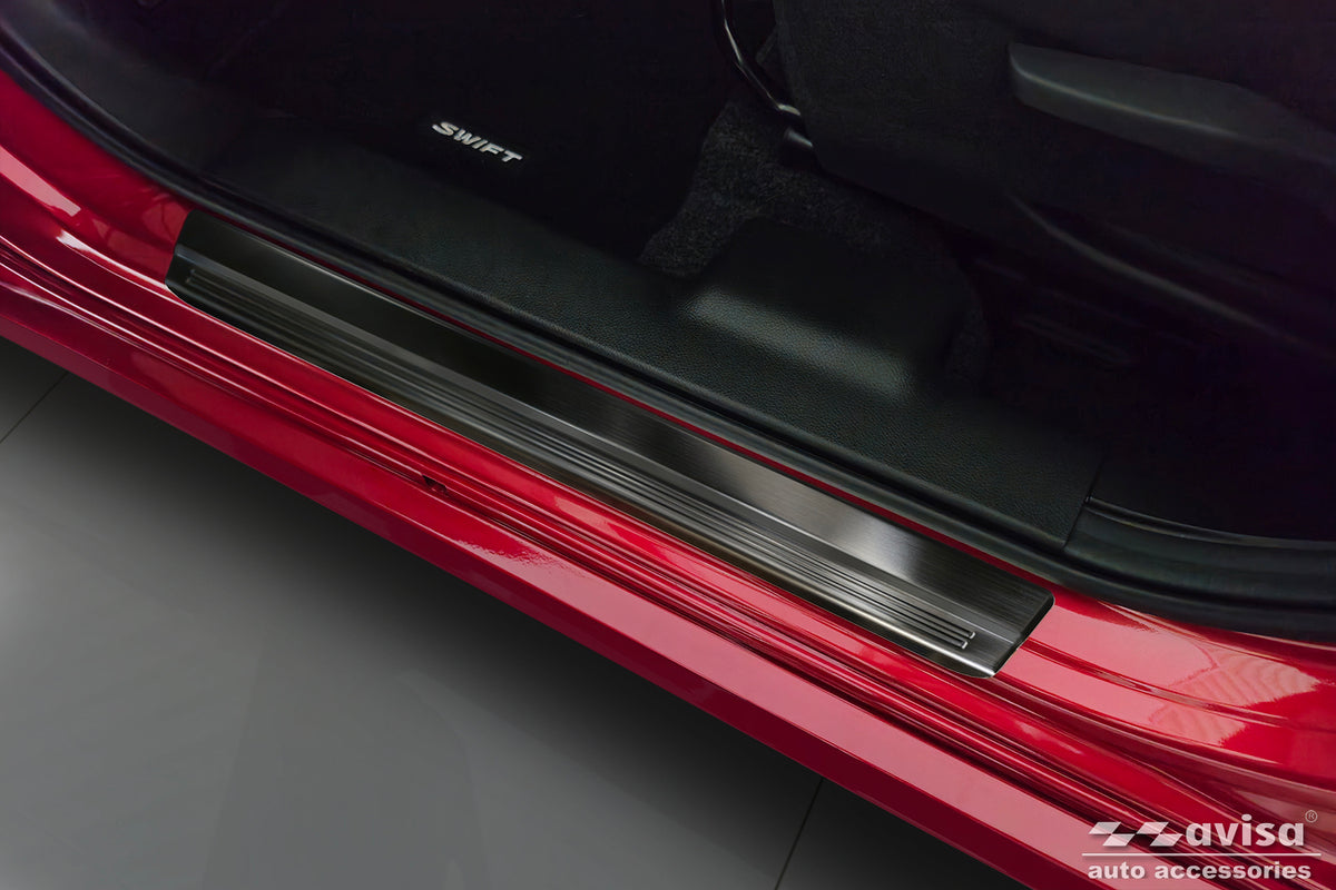 Protector umbral de puertas en relieve SUZUKI SWIFT hatchback negro