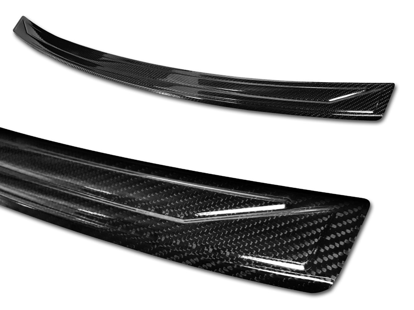 protector de parachoques trasero SEAT TARRACO negro fibra de carbono