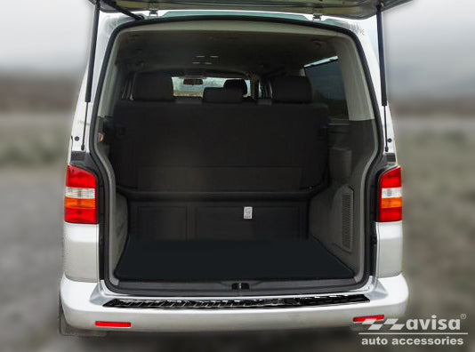 protector de parachoques trasero VW TRANSPORTER T5 Multivan negro espejo