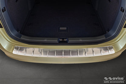 protector de parachoques trasero SKODA SUPERB COMBI plata satinado 2024+