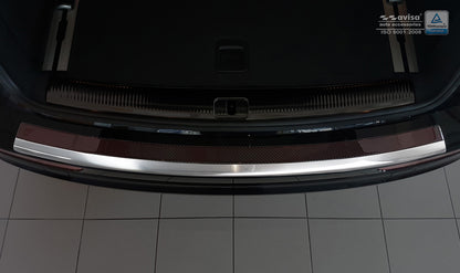 protector de parachoques trasero AUDI SQ5 espejo acero, rojo&negro carbon fibre