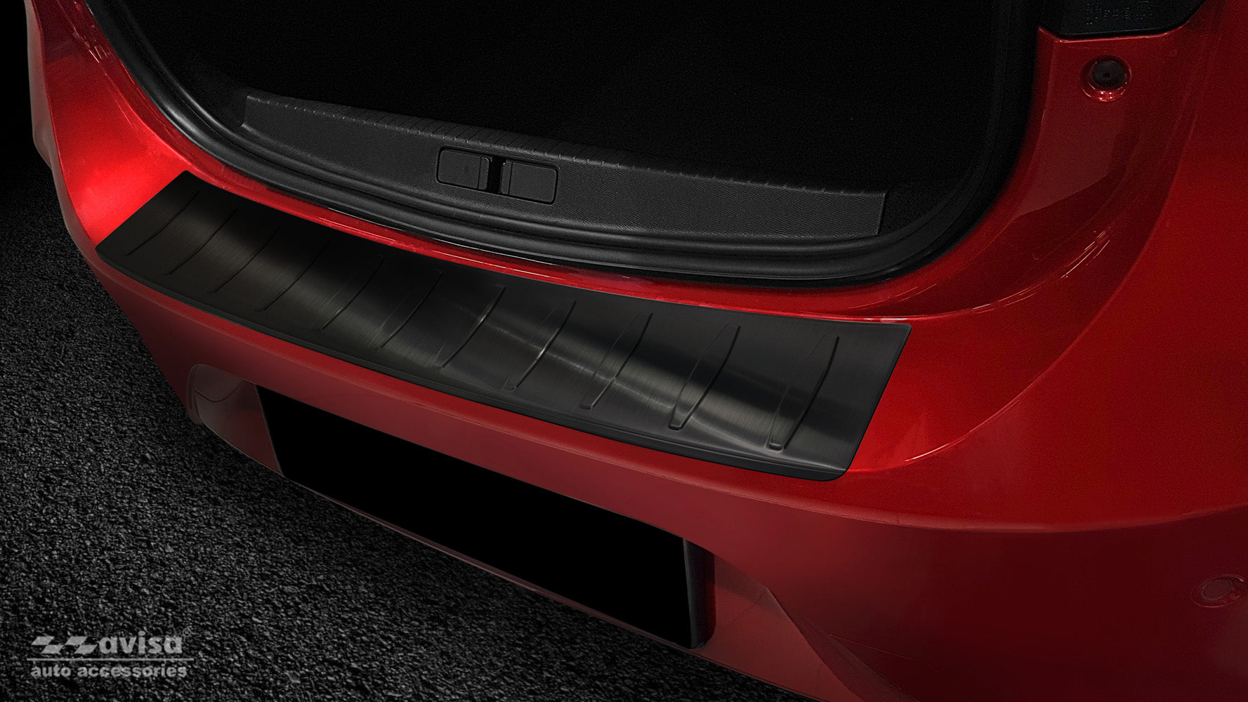 protector de parachoques trasero OPEL CORSA F negro acero