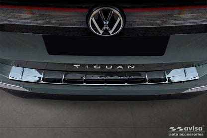 protector de parachoques trasero VW TIGUAN negro espejo 2024+