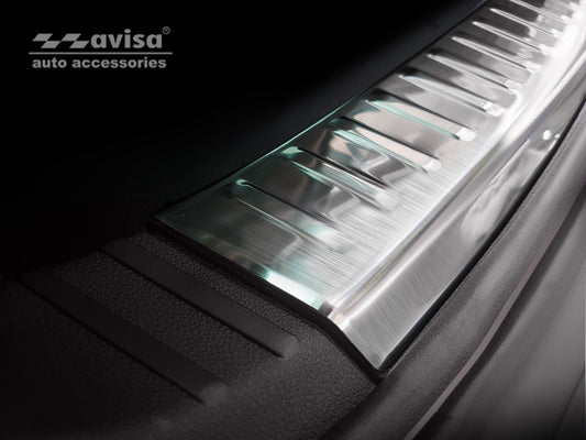 protector de parachoques trasero SKODA KODIAQ crossover plata satinado