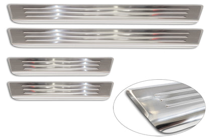 Protector umbral de puertas en relieve VW TIGUAN plata satinado