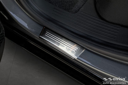 Protector umbral de puertas SPECIAL EDITION 3d emblema RENAULT MEGANE E-TECH ELECTRIC plata