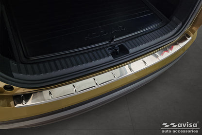 protector de parachoques trasero SKODA KODIAQ plata satinado