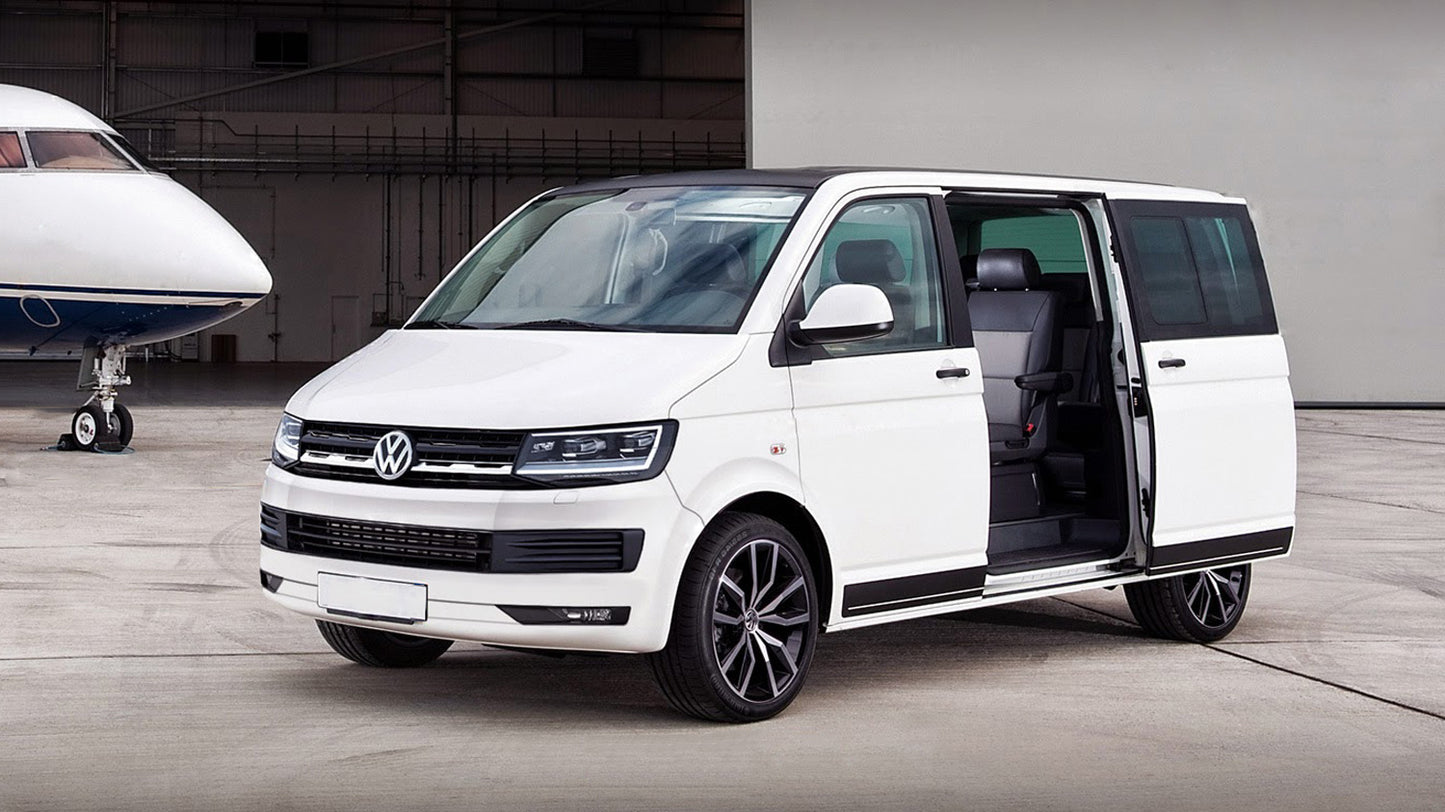 protector de parachoques trasero VW TRANSPORTER T6T6.1, Caravelle negro espejo