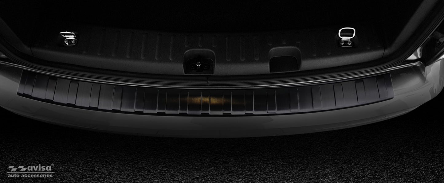 protector de parachoques trasero VW CADDY MA negro
