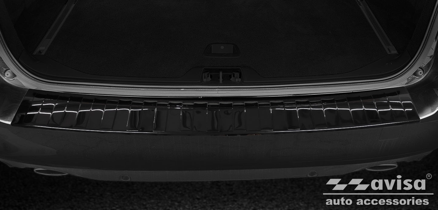 protector de parachoques trasero VOLVO V70 negro espejo