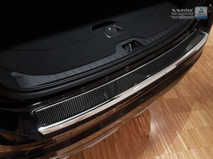 protector de parachoques trasero VOLVO XC60 espejo acero,negro fibra de carbono