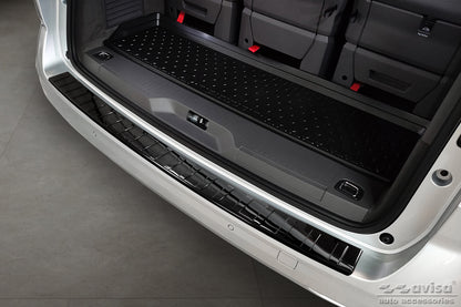 protector de parachoques trasero VW MULTIVAN T7 negro espejo