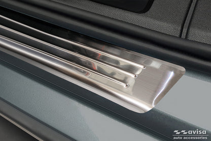 Protector umbral de puertas en relieve VOLVO V60 combi plata satinado
