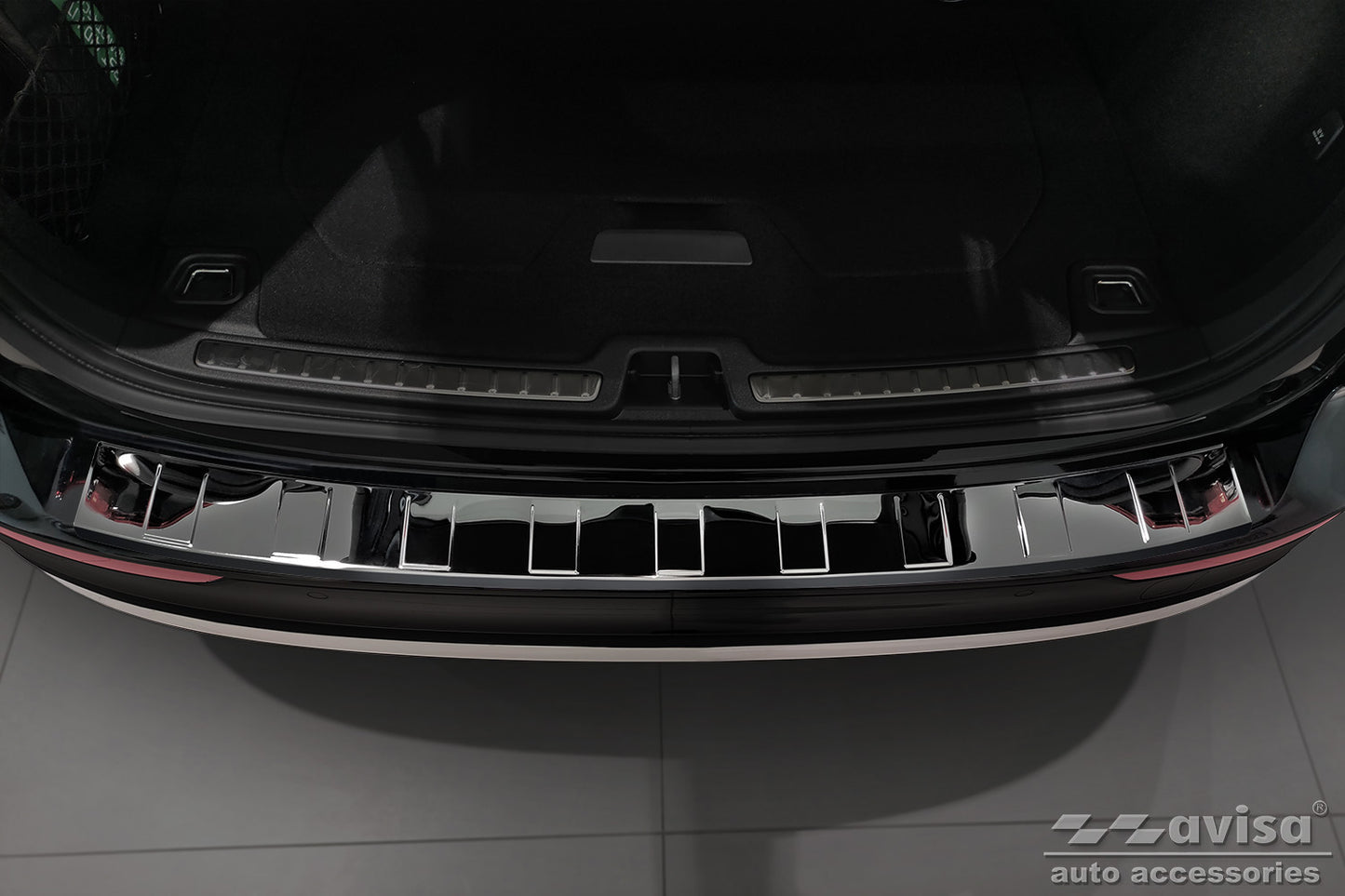 protector de parachoques trasero VOLVO V60 combi negro espejo