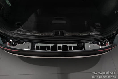 protector de parachoques trasero VOLVO V60 combi negro espejo