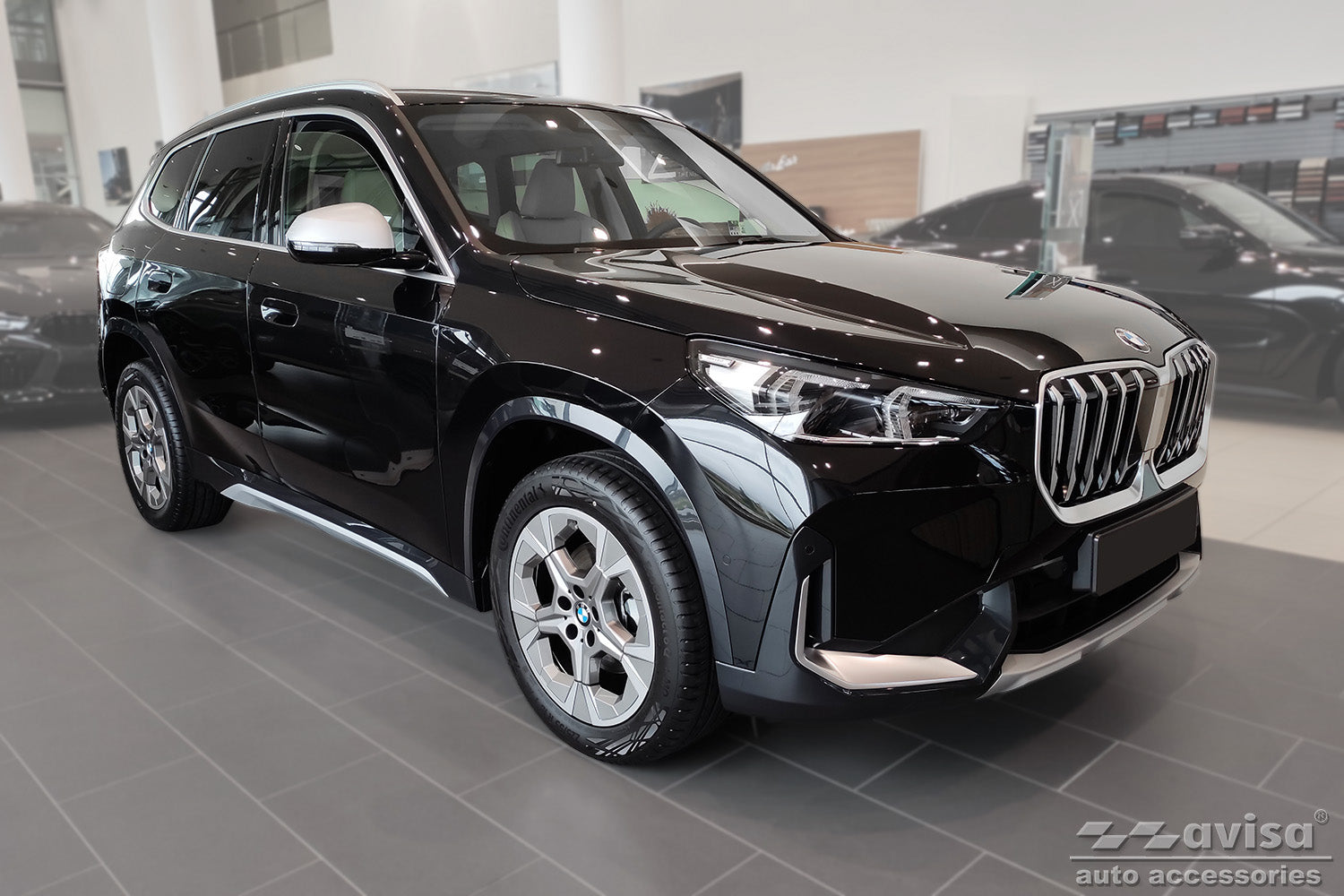 protector de parachoques trasero BMW X1 U11 negro 2022+