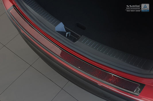 protector de parachoques trasero MAZDA CX-5 negro acero, rojo&negro fibra de carbono