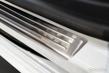 Protector umbral de puertas en relieve RENAULT KANGOO plata satinado
