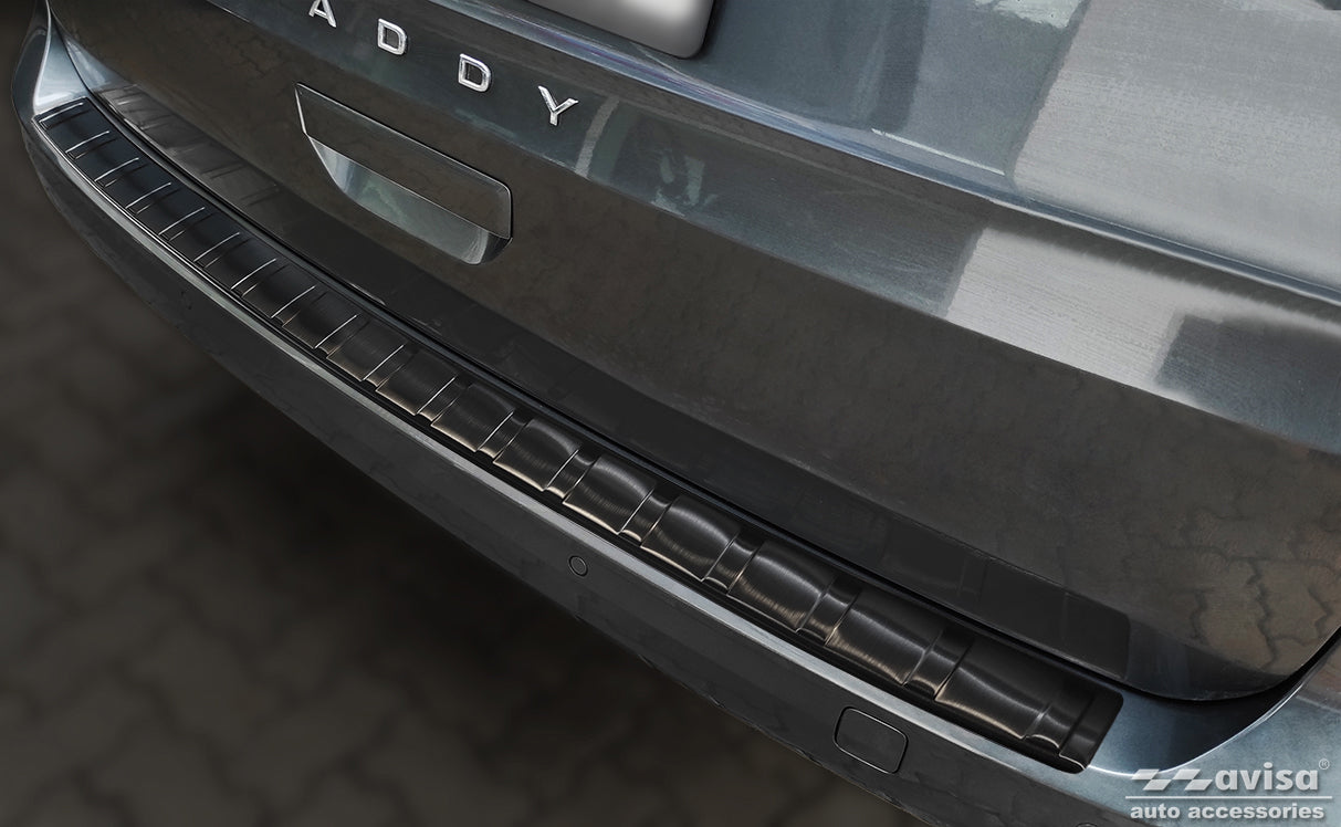 protector de parachoques trasero VW CADDY (SB) negro 2020+
