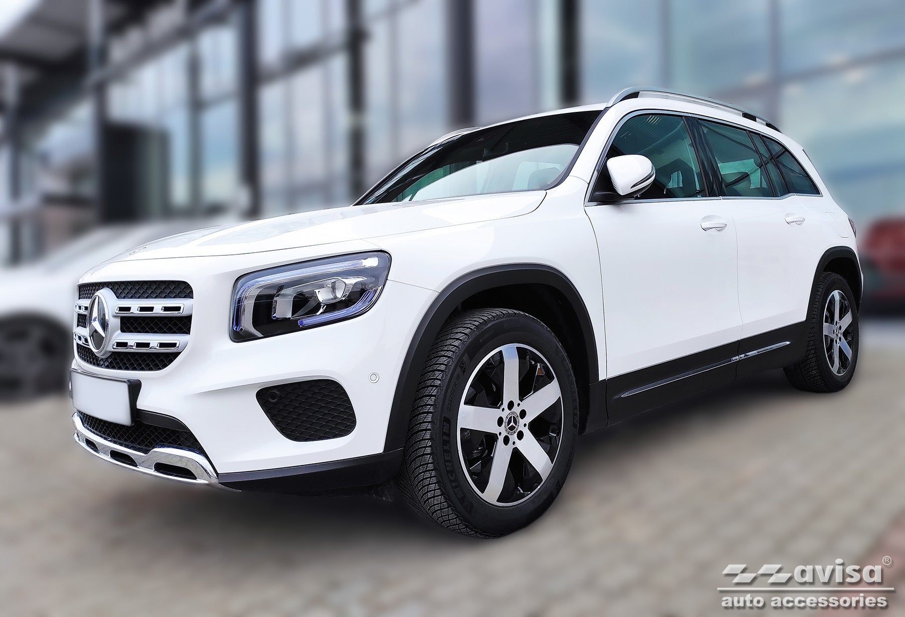 protector de parachoques trasero MERCEDES GLB (X247) crossover negro espejo