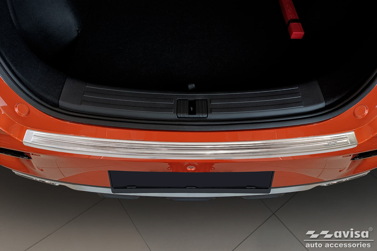 protector de parachoques trasero MG ZS plata satinado 2019-24