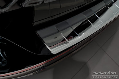protector de parachoques trasero VOLVO V60 combi negro espejo