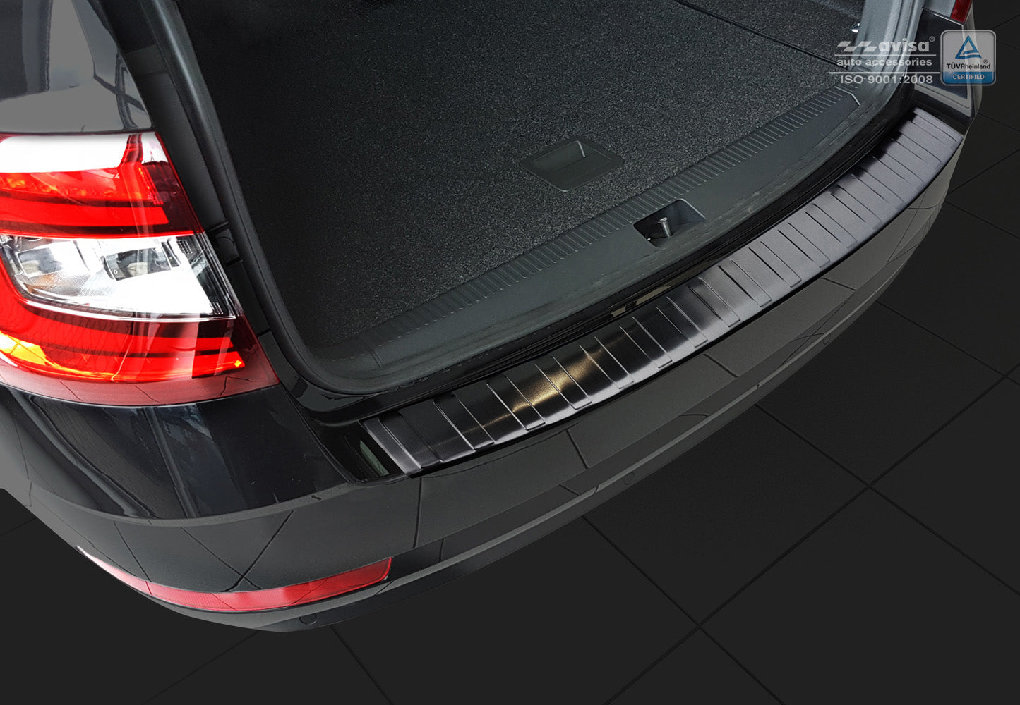 protector de parachoques trasero SKODA OCTAVIA combi negro