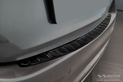 protector de parachoques trasero MERCEDES CLASE C negro fibra de carbono
