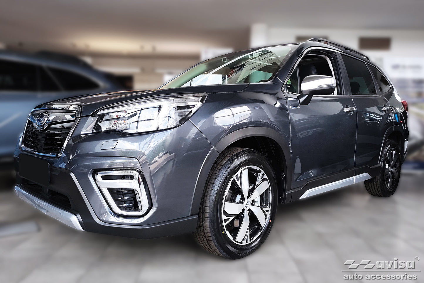 protector de parachoques trasero SUBARU FORESTER suv negro 2018-24