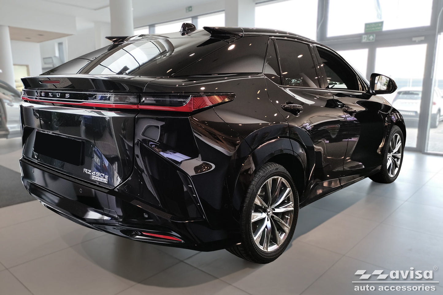 protector de parachoques trasero LEXUS RZ negro