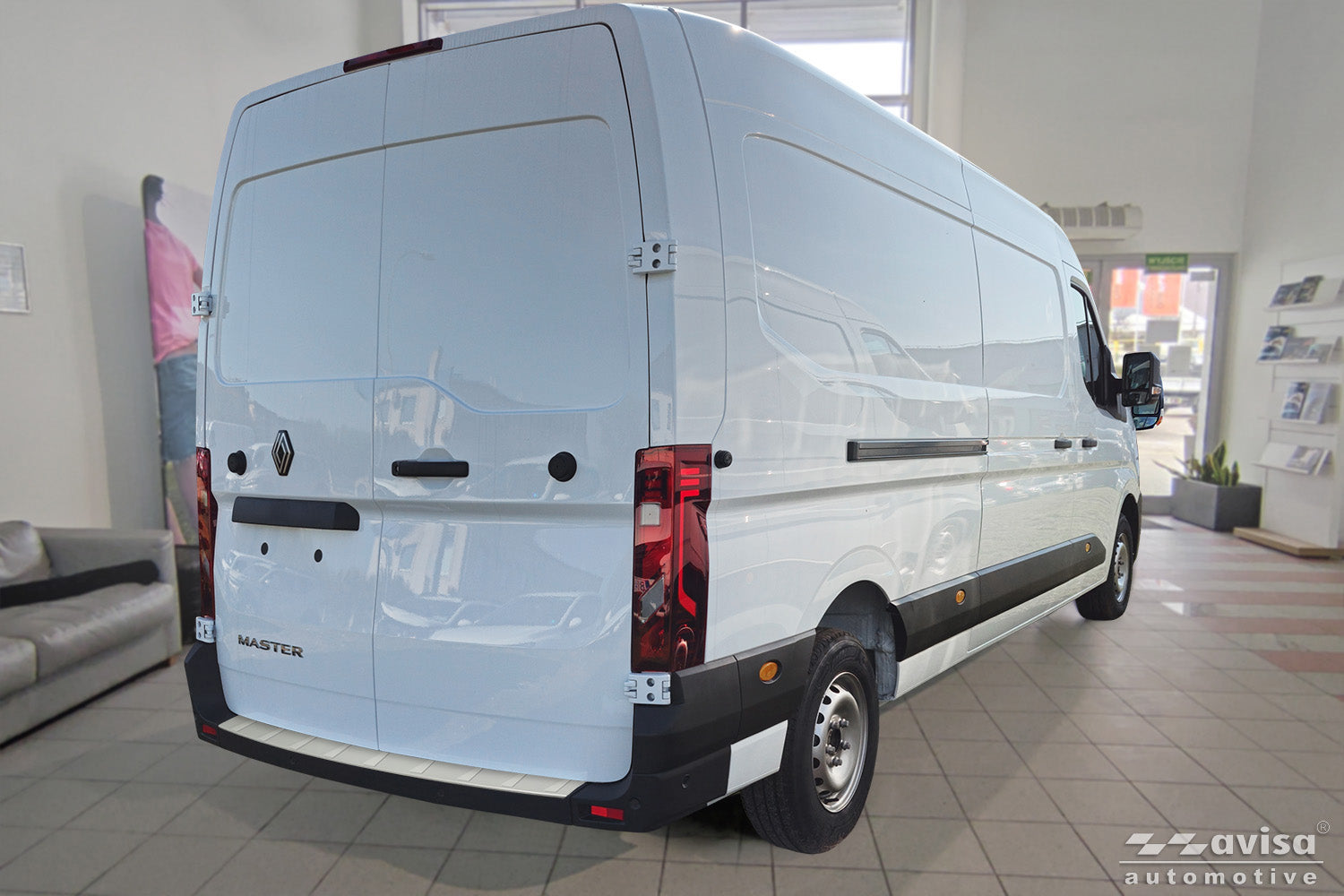 protector de parachoques trasero RENAULT MASTER plata