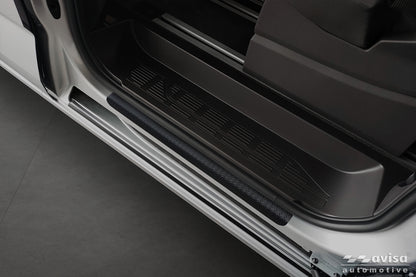 Protector umbral de puertas patrón grano VW MULTIVAN T7 negro mate
