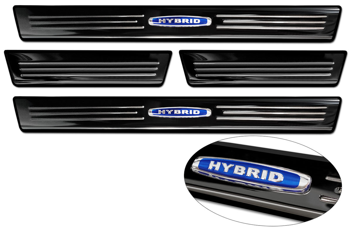 Protector umbral de puertas blue ''HYBRID ' FORD FOCUS hatchback negro espejo