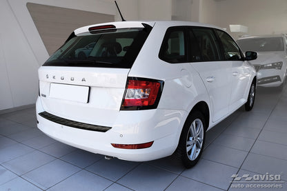 protector de parachoques trasero SKODA FABIA combi negro
