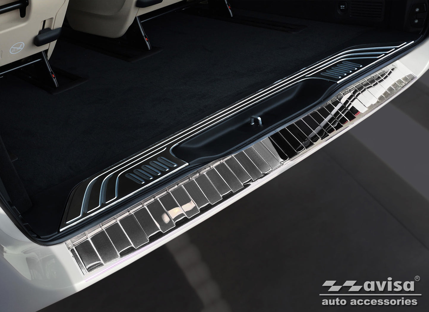 protector de parachoques trasero MERCEDES CLASE V W447 plata espejo