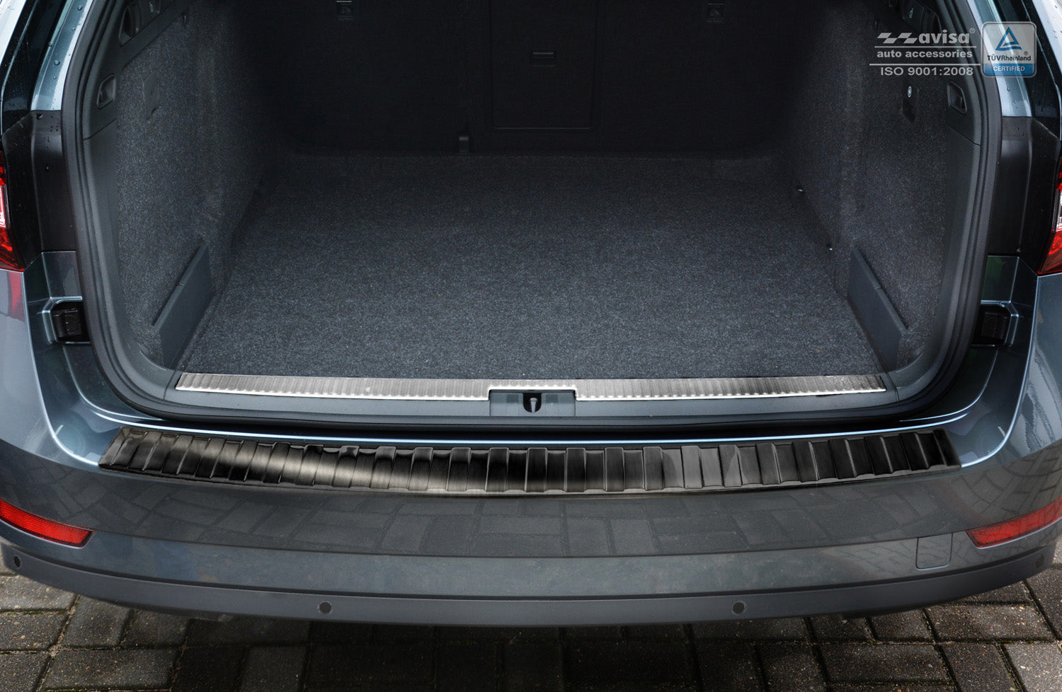 protector de parachoques trasero SKODA SUPERB combi negro