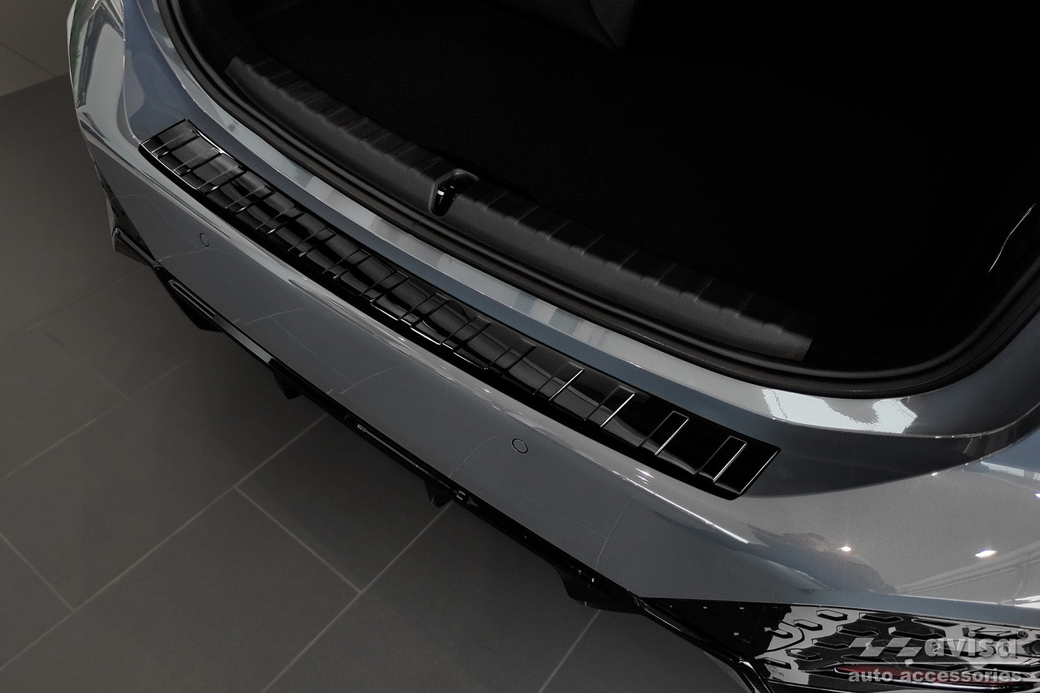 protector de parachoques trasero BMW 2 ACTE TOURER negro espejo