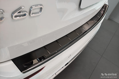protector de parachoques trasero VOLVO XC60 negro / negro espejo 2017-21+