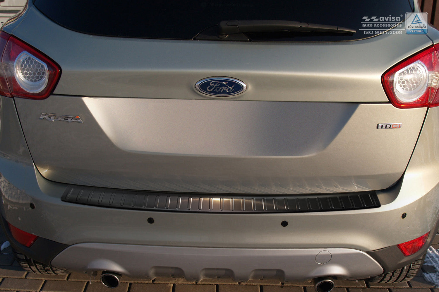 protector de parachoques trasero FORD KUGA negro 2008-13