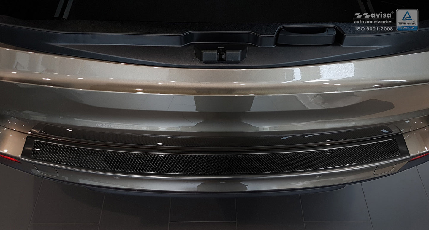 protector de parachoques trasero BMW X5 F15 negro acero, negro fibra de carbono