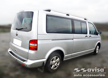 protector de parachoques trasero VW TRANSPORTER T5 Multivan negro espejo