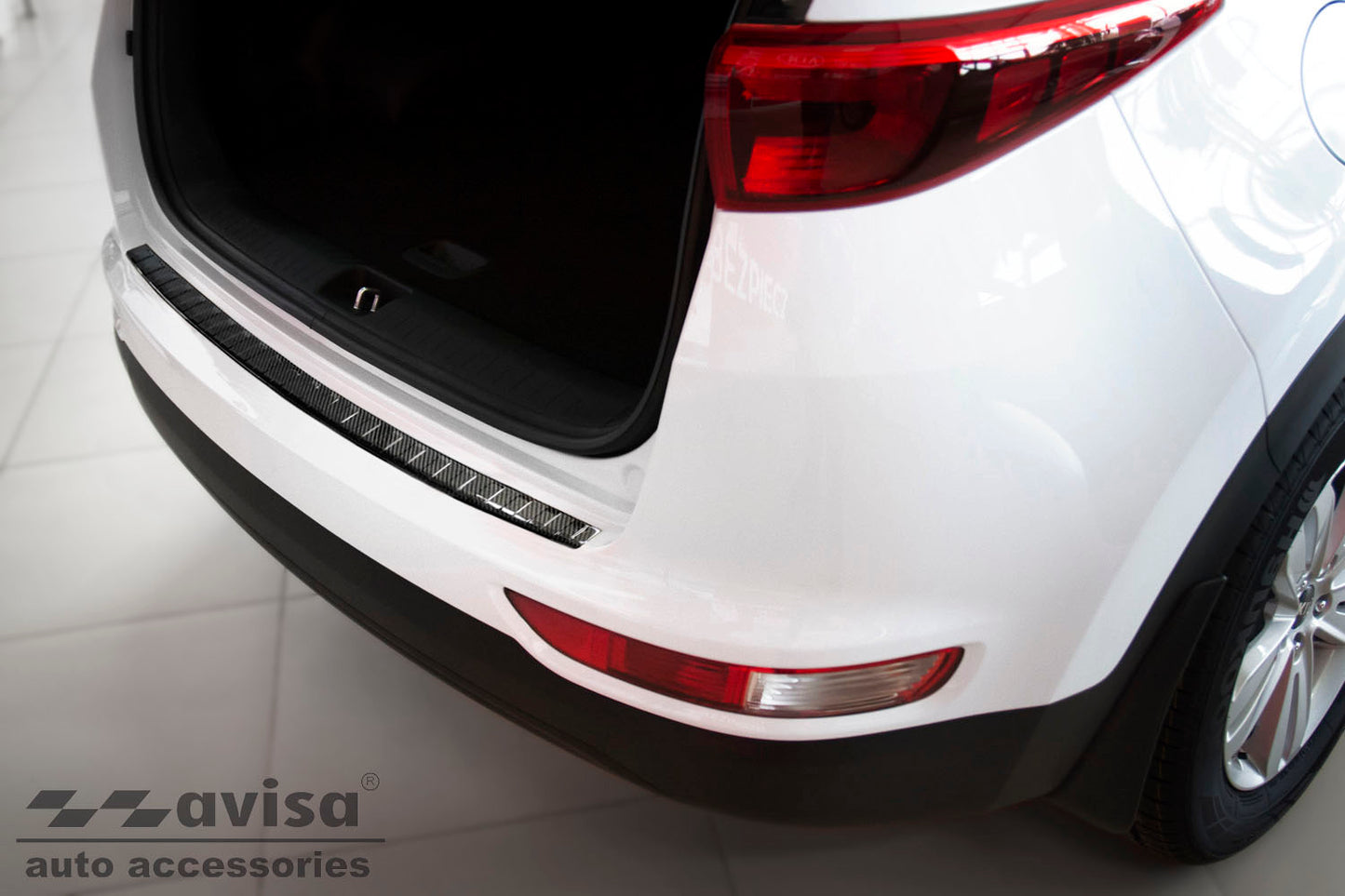 protector de parachoques trasero KIA SPORTAGE negro 2016-18