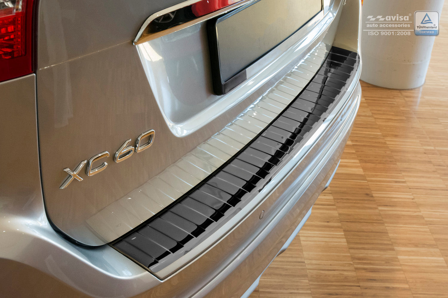 protector de parachoques trasero VOLVO XC60 negro espejo