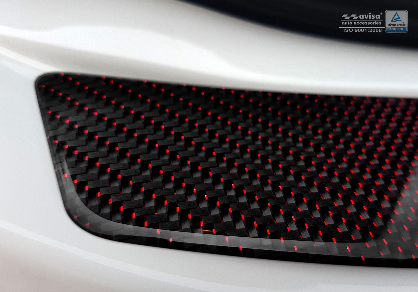 protector de parachoques trasero MERCEDES CLS (C218) rojo / negro
