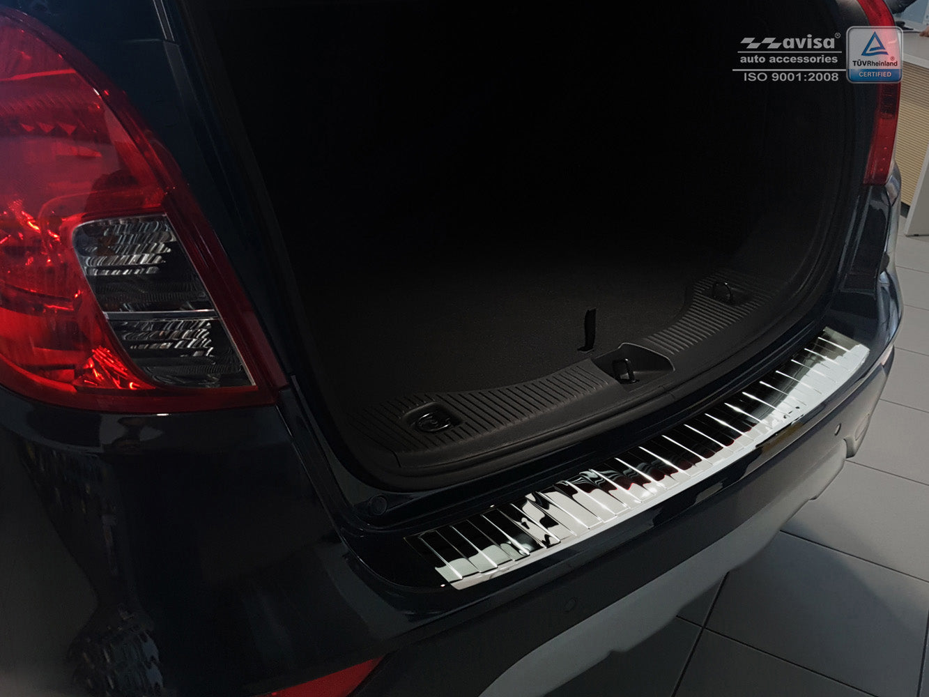 protector de parachoques trasero OPEL MOKKA X plata espejo