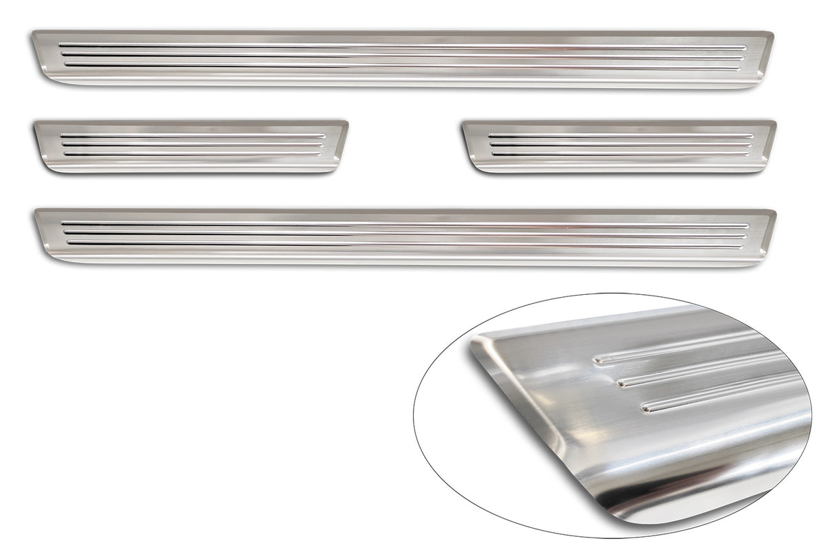 Protector umbral de puertas en relieve OPEL CORSA Corsa-e Edition plata satinado