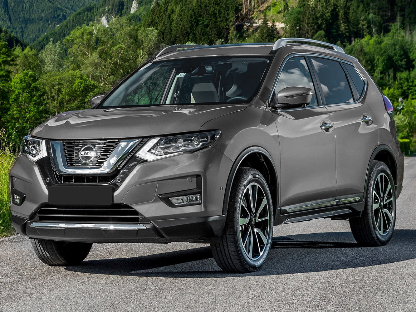 protector de parachoques trasero NISSAN X-TRAIL (T32) negro acero