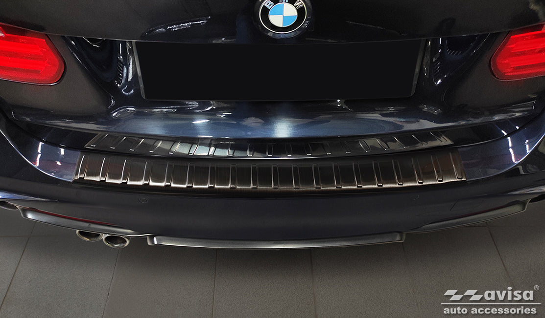 protector de parachoques trasero BMW 3 F31 touring negro 2012-18