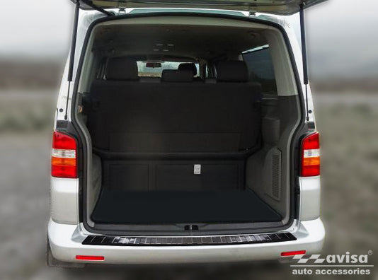 protector de parachoques trasero VW TRANSPORTER T5 Multivan negro